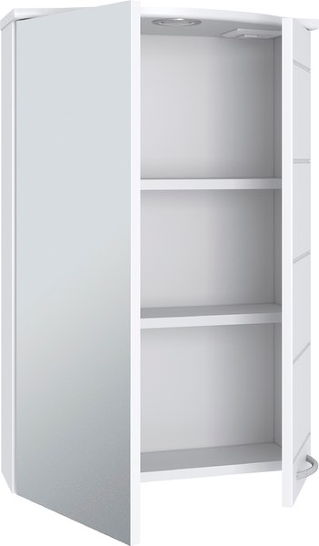 Шкаф с зеркалом для ванной Runo Кипарис 50 правый