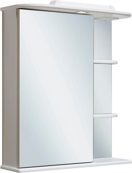 Шкаф с зеркалом для ванной Runo Магнолия 50 левый - фото