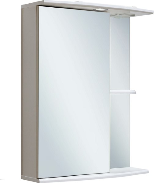 Шкаф с зеркалом для ванной Runo Николь 55 левый - фото