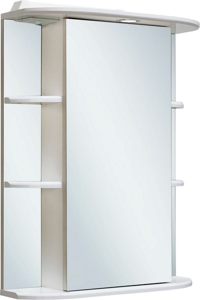 Шкаф с зеркалом для ванной Runo Гиро 60 правый - фото