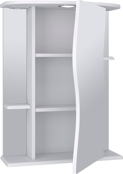 Шкаф с зеркалом для ванной Runo Лилия 60 правый