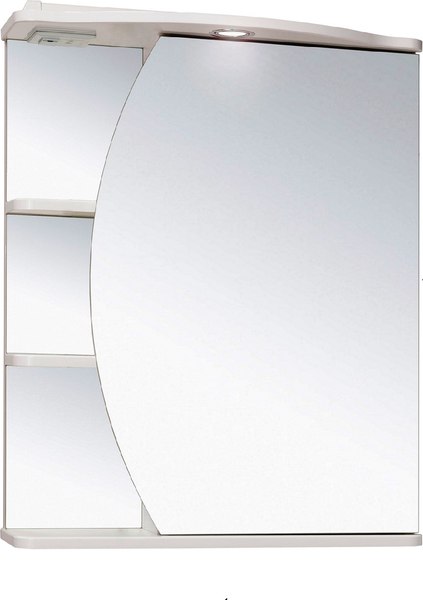 Шкаф с зеркалом для ванной Runo Линда 60 правый - фото