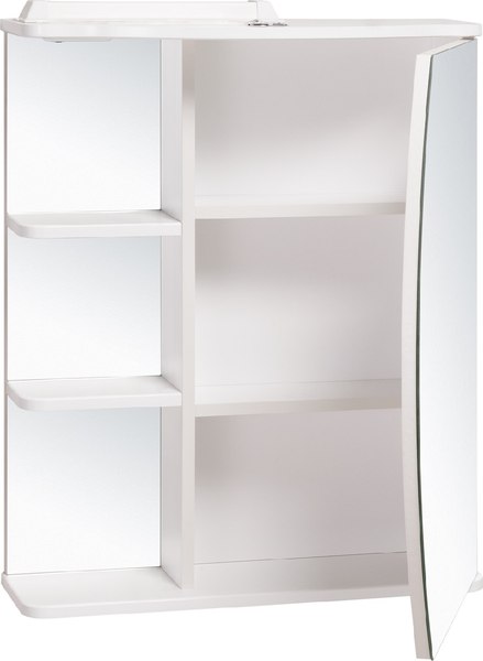 Шкаф с зеркалом для ванной Runo Линда 60 правый