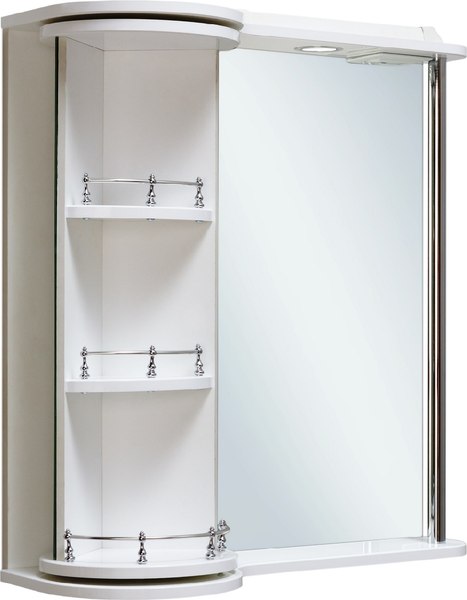 Шкаф с зеркалом для ванной Runo Секрет 65