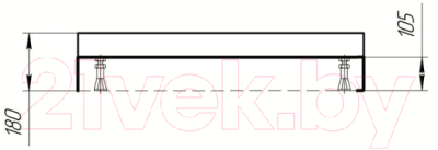 Экран для душевого поддона Aquatek 90x90 / EKR-F0000065