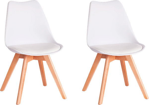 Набор стульев Tetchair Tulip дерево/пластик/экокожа - фото