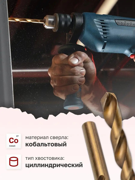 Сверло Forsage 9.5мм HSS+Co 19 892 / F-DB95H