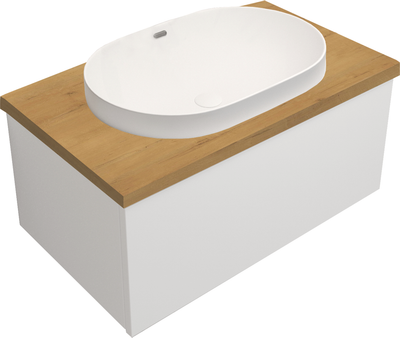 Тумба с умывальником ЗОВ Кито 80 / K80LW0MWM-HPL38T6002 - фото