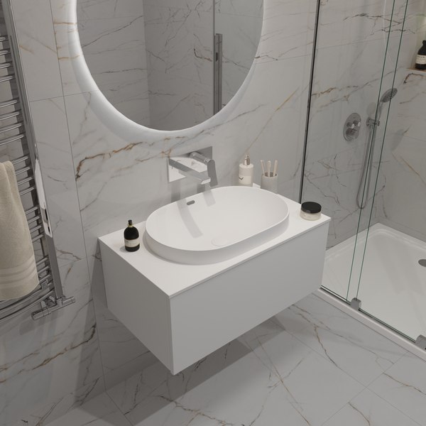 Тумба с умывальником ЗОВ Кито 100 / K100LW0MWM-LDSPW6002 - фото