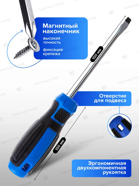 Отвертка Forsage SL5х100мм 28 113 / F-7131005