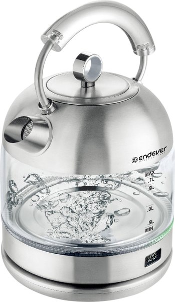 Электрочайник Endever Skyline KR-368G (стальной) - фото