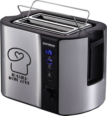Тостер Endever Skyline ST-127 (стальной/черный) - фото