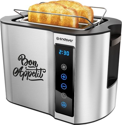 Тостер Endever Skyline ST-128 (стальной/черный) - фото