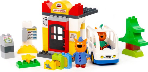 Конструктор Полесье Три кота. Автовокзал / 61373