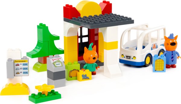 Конструктор Полесье Три кота. Автовокзал / 61373