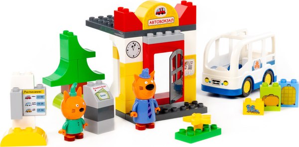 Конструктор Полесье Три кота. Автовокзал / 61373