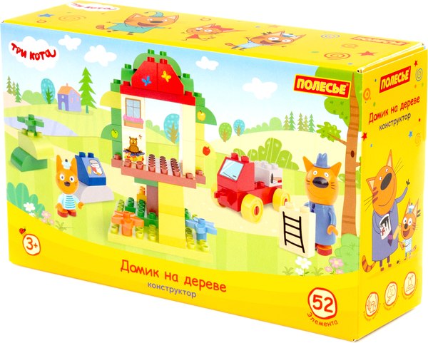 Конструктор Полесье Три кота. Домик на дереве / 61380 - фото