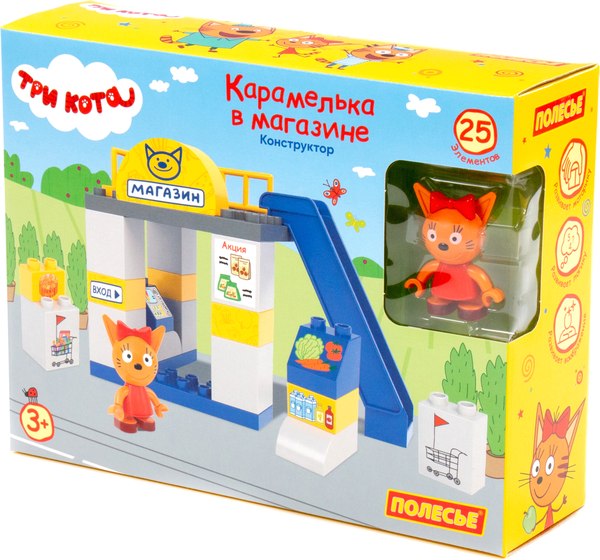 Конструктор Полесье Три кота. Карамелька в магазине / 77469 - фото