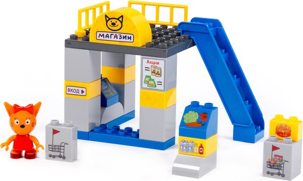 Конструктор Полесье Три кота. Карамелька в магазине / 77469