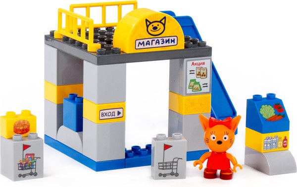 Конструктор Полесье Три кота. Карамелька в магазине / 77469