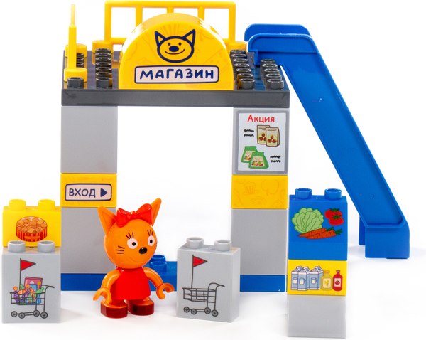 Конструктор Полесье Три кота. Карамелька в магазине / 77469