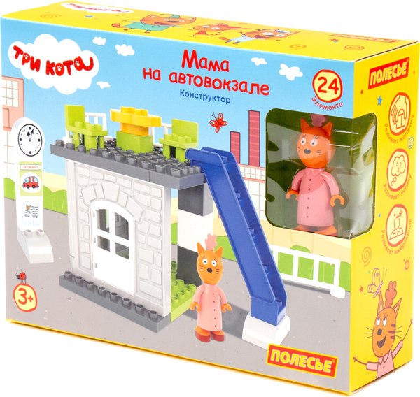 Конструктор Полесье Три кота. Мама на автовокзале / 77513 - фото