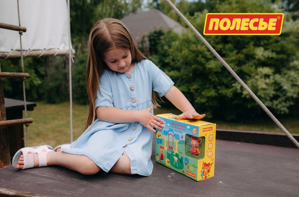 Конструктор Полесье Три кота. Карамелька в песочнице / 77162