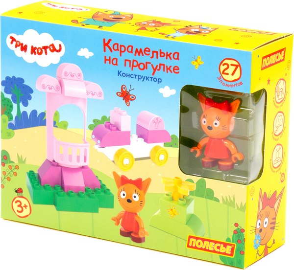 Конструктор Полесье Три кота. Карамелька на прогулке / 77179 - фото