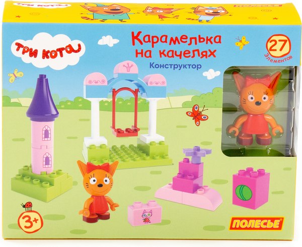 Конструктор Полесье Три кота. Карамелька на качелях / 77186