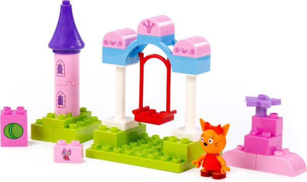 Конструктор Полесье Три кота. Карамелька на качелях / 77186