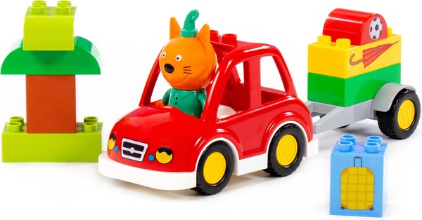 Конструктор Полесье Три кота. Компот и автомобиль / 77193