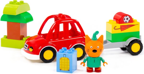 Конструктор Полесье Три кота. Компот и автомобиль / 77193