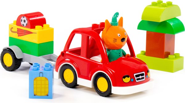 Конструктор Полесье Три кота. Компот и автомобиль / 77193