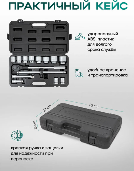 Набор головок слесарных RockForce RF-6141-5