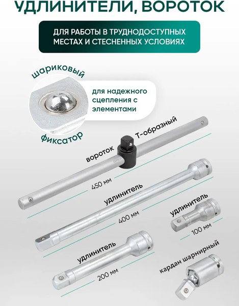 Универсальный набор инструментов RockForce RF-6241-9