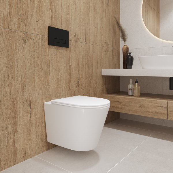 Унитаз подвесной с инсталляцией Lauter Longer 2110822 с кнопкой 219704F