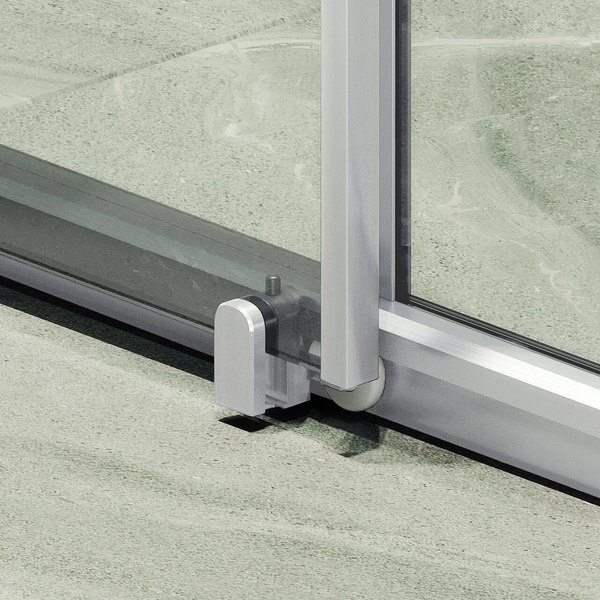 Душевая дверь MaybahGlass 195x150 / MGD-1277-5 (бесцветное стекло/хром матовый)