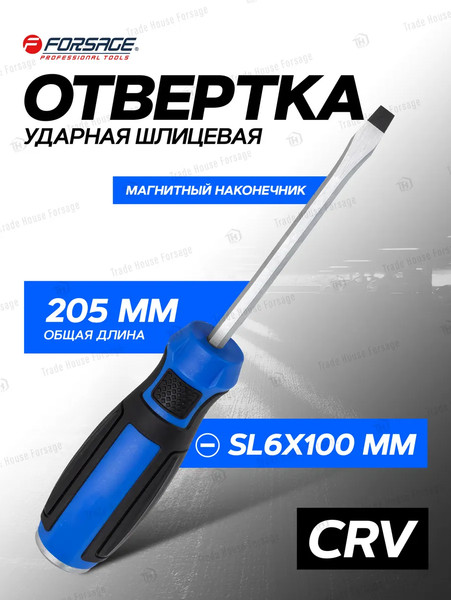 Отвертка Forsage SL6х100мм 28 141 / F-7131006M