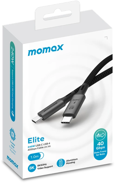 Кабель Momax Elite USB-C/USB-C / DC39D