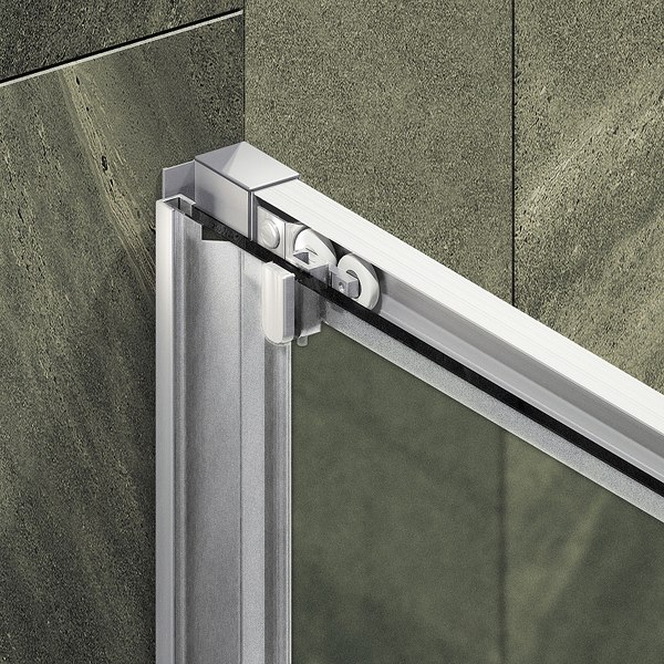 Душевая дверь MaybahGlass 195x120 / MGD-1280-5 (сатин стекло/хром матовый)