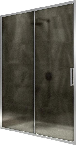 Душевая дверь MaybahGlass 195x120 / MGD-1542-5 (бронза матовая стекло/хром матовый) - фото