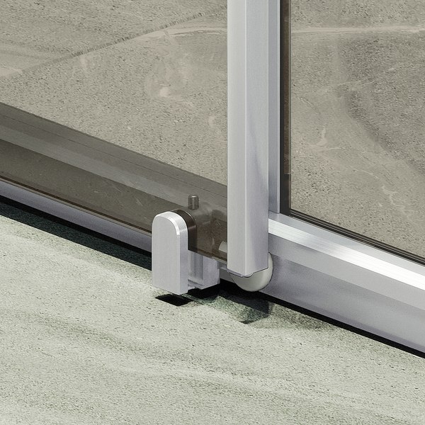 Душевая дверь MaybahGlass 195x120 / MGD-1541-5 (бронза стекло/хром матовый)