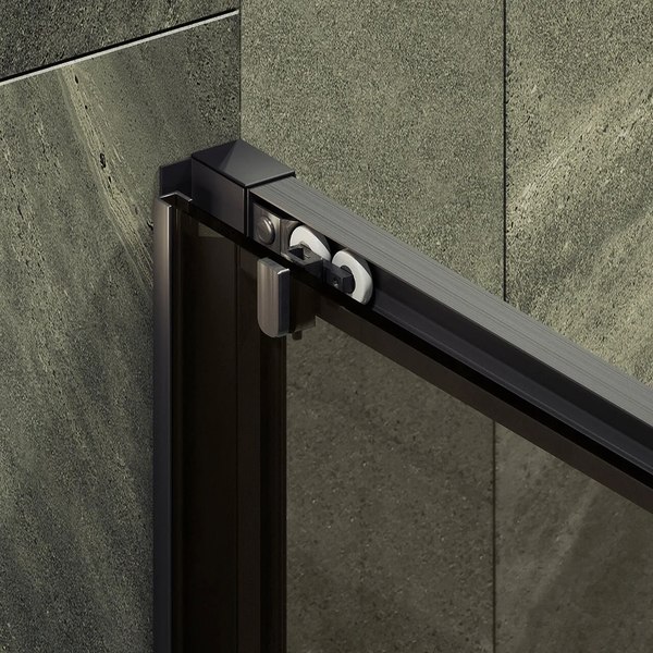 Душевая дверь MaybahGlass 195x120 / MGD-1541-6 (бронза стекло/черный)