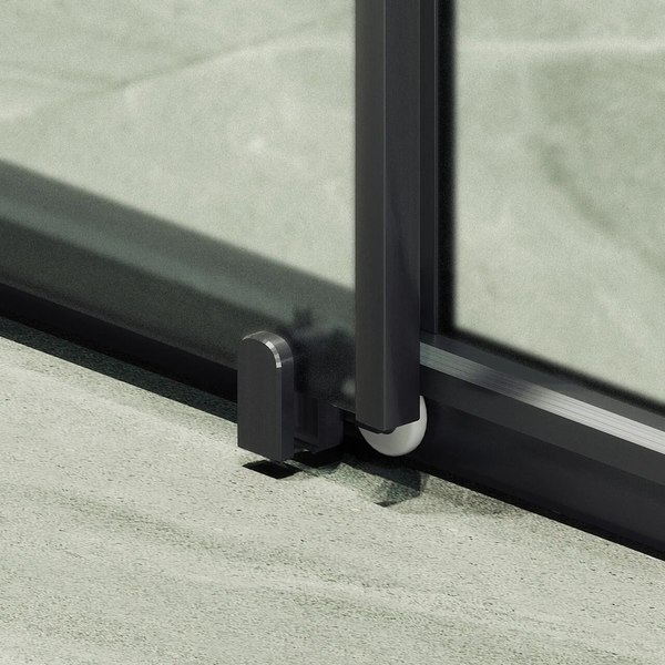 Душевая дверь MaybahGlass 195x120 / MGD-1541-6 (бронза стекло/черный)