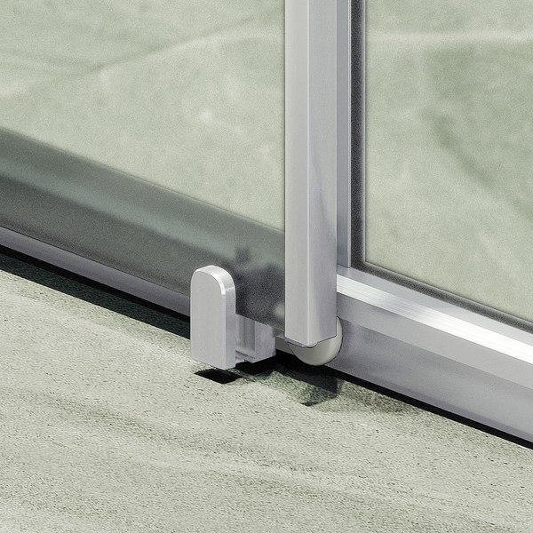 Душевая дверь MaybahGlass 195x150 / MGD-1281-5 (сатин стекло/хром матовый)