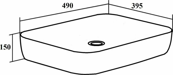 Умывальник Runo Cuatro 49x39