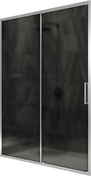 Душевая дверь MaybahGlass 195x150 / MGD-1289-5 (графит матовый стекло/хром матовый) - фото