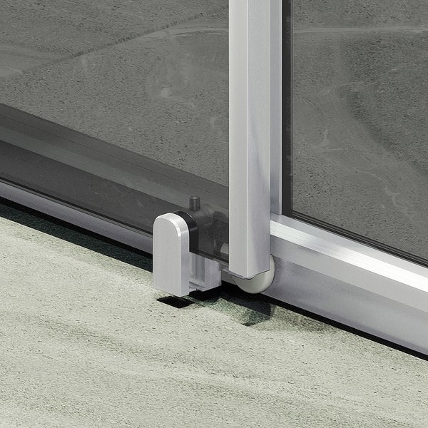 Душевая дверь MaybahGlass 195x150 / MGD-1285-5 (графит стекло/хром матовый)