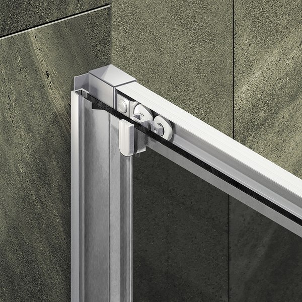 Душевая дверь MaybahGlass 195x150 / MGD-1285-5 (графит стекло/хром матовый)