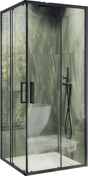 Душевой уголок MaybahGlass MGY-1324-6 (бесцветное стекло/черный) - фото